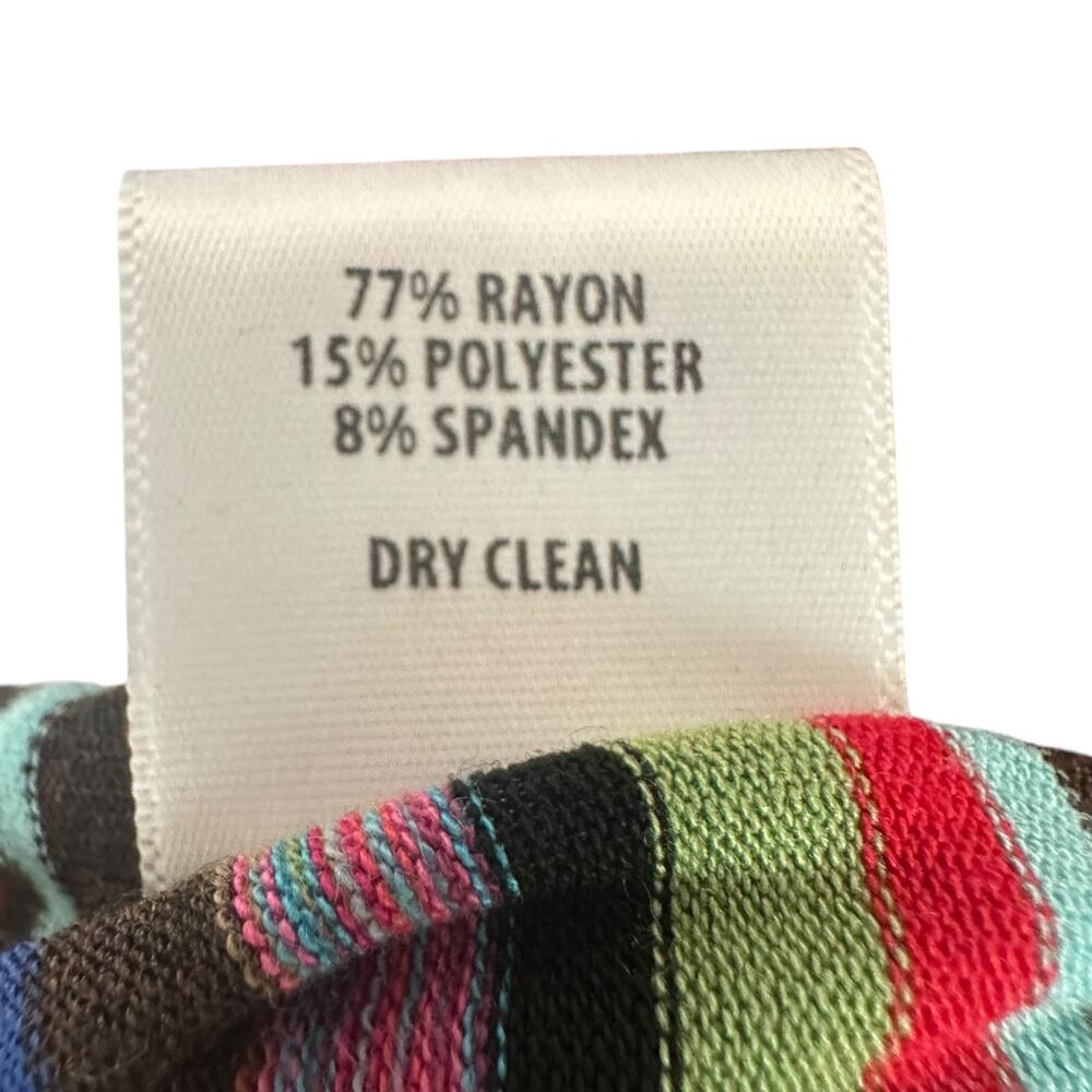 BAILEY 44 Anthropologie Rainbow Striped Luca Ruched Jersey Midi Maxi Dress Small - Picture 11 of 11